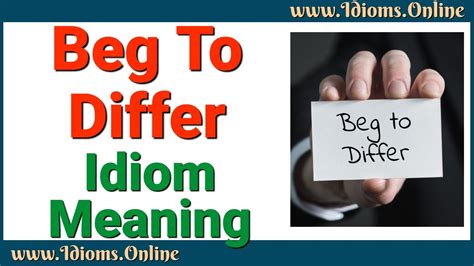beg to differ mean|BEG TO DIFFER Definition & Meaning .